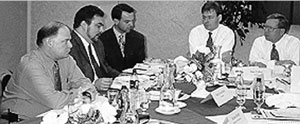 Assemblyman Schimminger is pictured with then Canadian Consul General Mark Romoff and Members of the Ontario Provincial Parliament