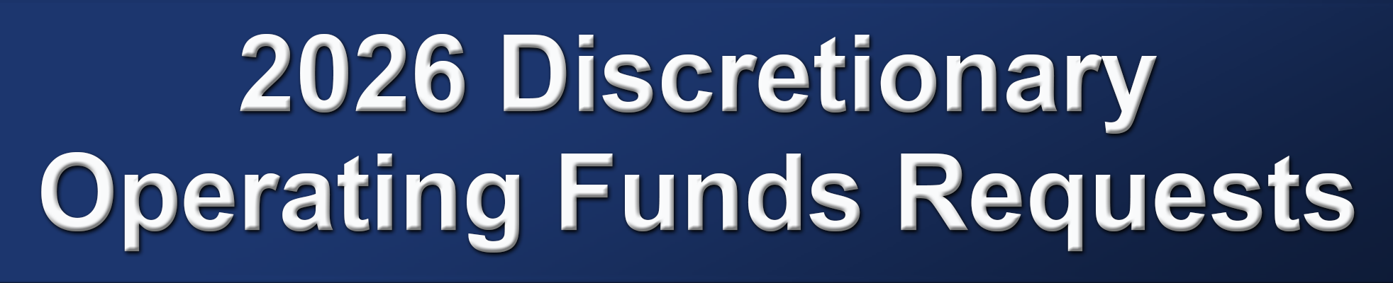 2026 Discretionary Operating Funds Requests